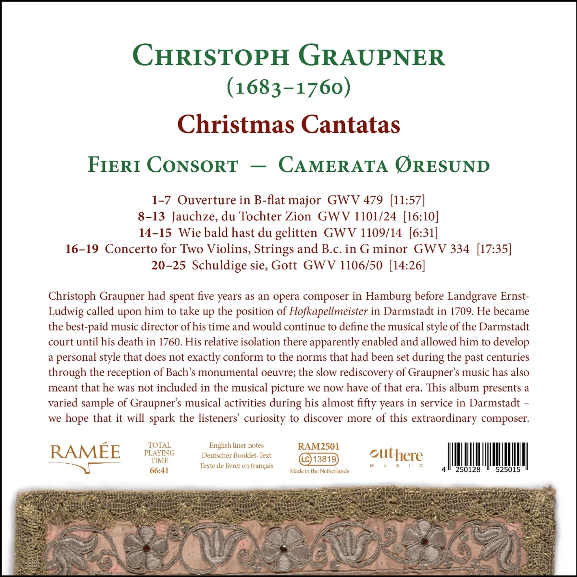 Graupner: Christmas Cantatas - Fieri Consort & Camerata Øresund - Image 2