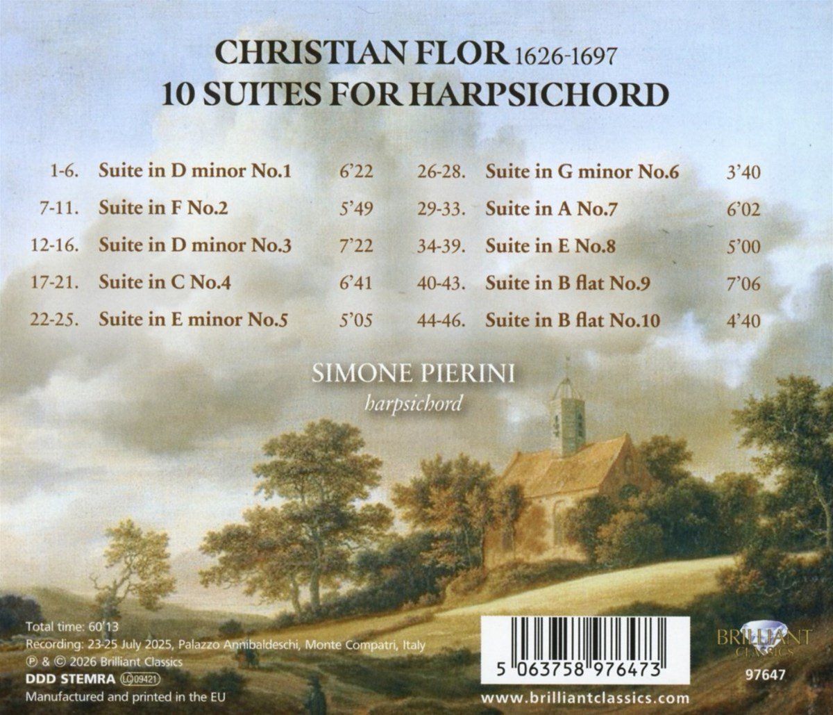 Christian Flor: 10 Suites For Harpsichord - Simone Pierini - Afbeelding 2