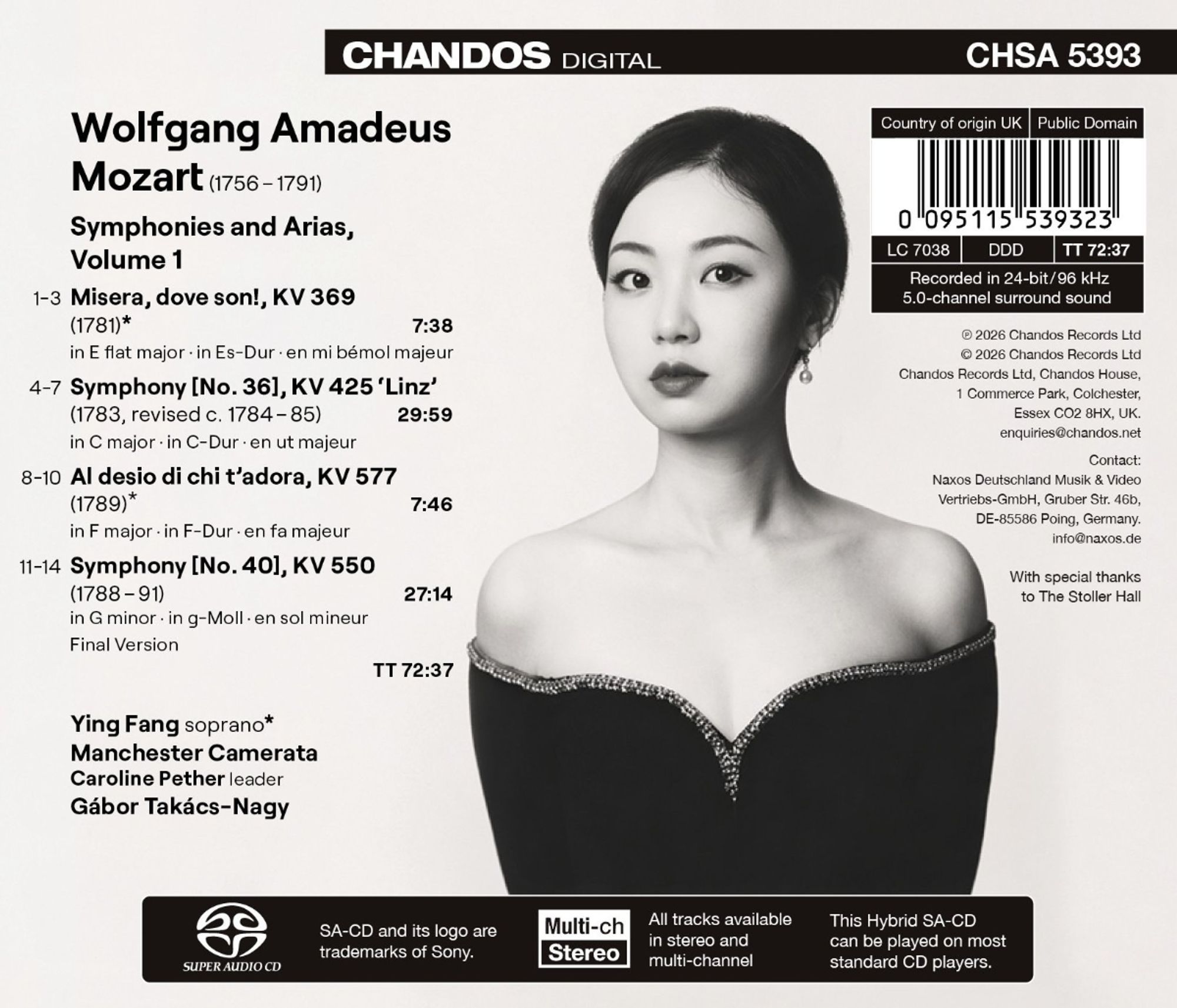 Mozart: Symphonies And Arias Vol.1 - Gábor Takács-Nagy - Image 2